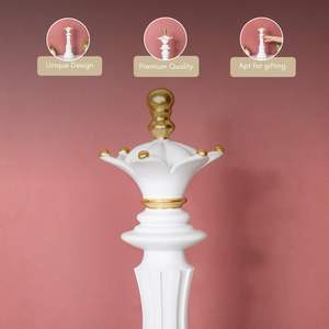 Reine Échecs Showpiece Parfait Décor À La Maison Idées Bureau Bureau ou Table D'étude Accessoire Style Antique Blanc Chesspiece Sculpture - Product Image 4
