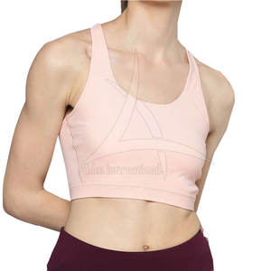 2025 Women Fitness Bra Spandex/<b>Nylon</b> Breathable Light Support Seamless Premium Quality - Product Image 1