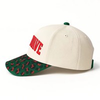 Casquettes de baseball vierges à motif camouflage en tissu éponge, visière bicolore, 5 panneaux, logo personnalisé, vente en gros, ODM, chasse, fabricant de chapeaux du Vietnam