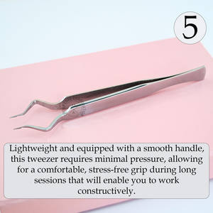 Private Label Easy Isolation Eye <b>Lashes</b> Tweezer Eyelash Secretion Forceps Stainless Steel <b>Separator</b> <b>Lash</b> Extension Grafting Tool - Product Image 6