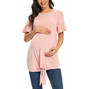 Camiseta de Maternidad sin Mangas de Algodón Suelto Personalizada, Anti-Radiación, Transpirable para Verano - Product Image 4