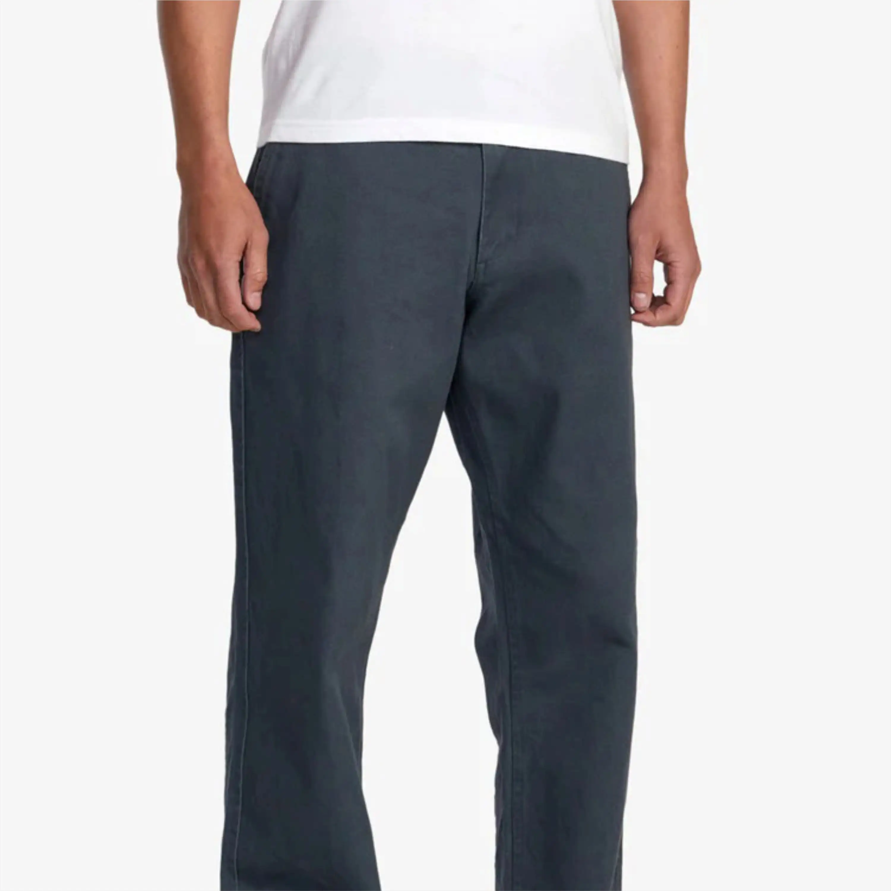 Celana Chino katun peregangan pria-ringan dan tahan lama, cocok untuk bekerja, akhir pekan, dan pakaian kasual