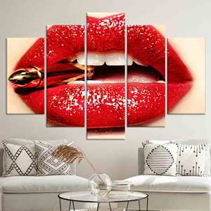 Impression sur toile d'art sensuel et mature : Décoration murale moderne, design élégant, lot de 5 toiles assorties - Product Image 1