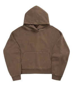 Sudaderas con capucha lavadas con ácido de gran tamaño y ajuste holgado con logotipo personalizado OEM para hombre, de estilo vintage ropa de calle, suministro directo de fábrica, sudaderas con capucha para hombre - Product Image 4