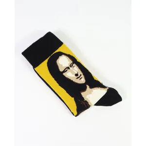 Chaussettes unisexes respirantes avec motif de portrait artistique Mona Lisa pour un usage quotidien - Product Image 4