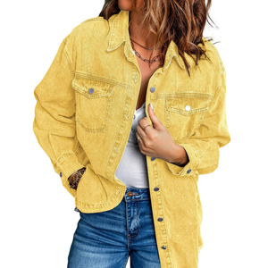 Camisa Vaquera Informal 2026 para Mujer, Servicio de Fabricación Personalizada al por Mayor, Camisa Vaquera de Algodón Transpirable de Alta Calidad para Mujer - Product Image 4