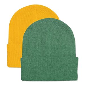 Vente en gros de bonnets d'hiver unisexes 100% coton de qualité supérieure casquettes tricotées pour hommes et femmes logo brodé avec nom de marque personnalisé - Product Image 1