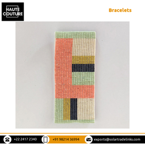 Pulseras Elásticas Hechas a Mano con Diseño Geométrico Colorido, Hechas con Hilo Elástico y Cuentas Miyuki de Dos Cortes para Mujer - Product Image 3