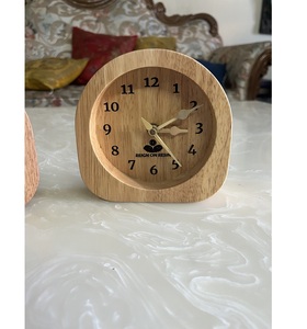 Modern Minimalist <b>Mechanical</b> Wooden Desk <b>Clock</b> with Needle Display Eco-Friendly Design for Office and Bedroom Tables India - Product Image 4