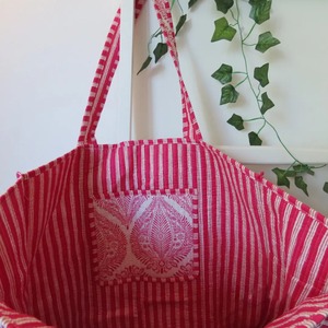 Bolsos de Hombro Acolchados de Algodón para Mujer, Estilo Vintage, Forro de Lona, Cierre de Cremallera, Elegantes, Duraderos, Ecológicos, Ligeros, para Compras de Verano - Product Image 4