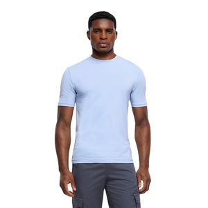 T-shirts à manches courtes 100% coton pour hommes, col rond confortable, tissu tricoté, vêtements à la mode - Product Image 2
