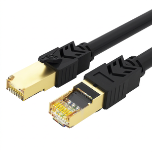 สายอีเธอร์เน็ต Cat8 10Gbps ความถี่ 2000MHz สายแพทช์เน็ตเวิร์คแบบมีฉนวนป้องกันสำหรับการตรวจสอบความปลอดภัย - Product Image 2