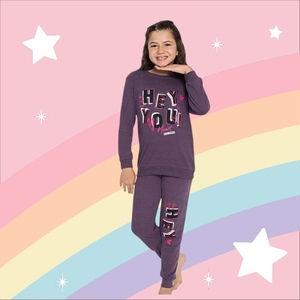 Ensemble de pyjamas pour enfants en coton doux, manches longues, interlock 2 fils, 3-10 ans, pyjamas pour garçons et filles avec imprimé pour enfants - Product Image 3