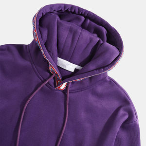 OEM Impression de logo personnalisé Pull à capuche pour hommes de haute qualité Léger Street Wear Meilleur design Grande taille Teint en tissu hiver - Product Image 3