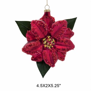 Adornos Navideños de Cristal Italiano Pintados a Mano, Figuras Clásicas a Todo Color de Naturaleza y Jardín, Decoraciones Novedosas para Árboles de Navidad - Product Image 2