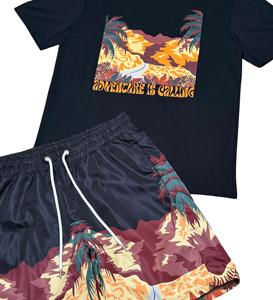 Dernier modèle de survêtement décontracté pour jeunes adultes ensemble d'été à la mode unisexe OEM personnalisé en tissu respirant à séchage rapide - Product Image 6