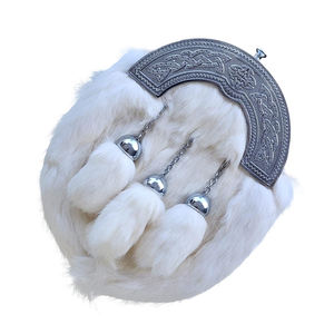 2024 último estilo de diseño personalizado escocés Sporran moda profesional piel de conejo Kilt duradero ligero - Product Image 4