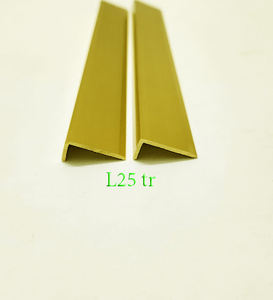 Modern L-Shaped Brass Trim for Stair Nose Protection Elegant Slip-Resistant Feature Durable Metal Design - Product Image 1