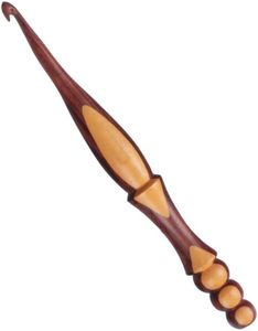 Lot de 10 aiguilles à tricoter ergonomiques en bois de rose avec poignées souples pour crochet et tricot - Product Image 1