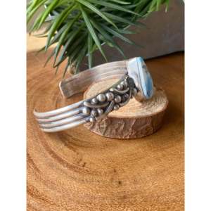 Betta Lee Golden Hill Turquoise & Sterling <b>Silver</b> Fashion <b>Cuff</b> <b>Bracelet</b> - Product Image 3