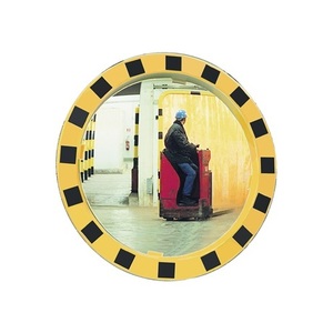 Convex Traffic Safety <b>Mirror</b> 600mm <b>Plastic</b> Yellow/Black Two-Way Viewing 11m SPL - Product Image 1