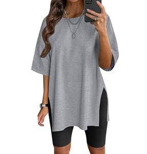 Camiseta de algodón de gran tamaño para mujer, proveedor OEM, impresión DTF personalizada para colecciones boutique e informales - Product Image 1