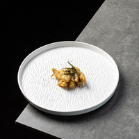 Assiette en grès et porcelaine Yayu Restaurant Cake Hotel, finition blanche, vaisselle de sushi en porcelaine, vaisselle de table fine personnalisée pour buffet