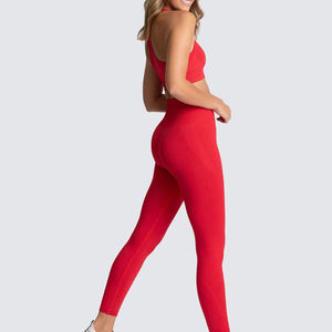 Conjunto de Yoga para Mujer, Personalizado, de Alta Calidad, Sin Costuras, con Encaje, de 2 Piezas, Transpirable, Ligero, Elástico en Cuatro Direcciones, Ropa Deportiva - Product Image 4