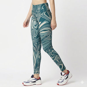 OEM Service Custom Logo Breathable Knitted High Waist Women Yoga Leggings Gym Pants Fitness Clothing Activewear Best Selling - Product Image 1