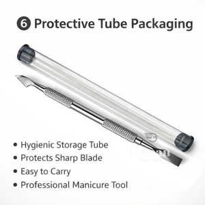 ที่ดันหนังกำพร้าสแตนเลสแบบมืออาชีพ ปลายสองด้าน สำหรับทำเล็บมือและเล็บเท้า ด้ามจับกันลื่น ป้องกันสนิม สำหรับดูแลเล็บ - Product Image 6