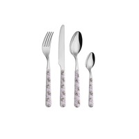 Couverts en acier inoxydable utilisés dans les ustensiles de cuisine Table Café Usage domestique Couleur argent Enduit Couverts finis Designer Poignée Lot de 4