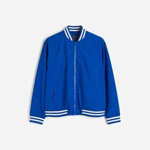 Veste bomber pour homme, nouvelle conception 2025, col montant, tissu polyester de haute qualité, couleur bleue, veste bomber oversize pour l'hiver - Product Image 6