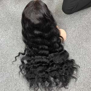 วิกผมแท้ลูกไม้ด้านหน้าสำหรับผู้หญิงผิวดำใส DHL VIP - Product Image 3