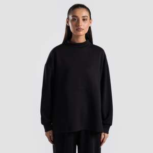 Haut Long Pulse Mod en tissu tricoté noir - Product Image 1