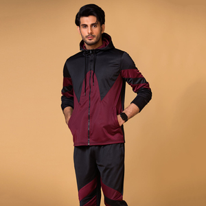 Vente en gros de pantalons de survêtement à capuche avec fermeture éclair Sports Fitness Activewear Patchwork Ensembles deux pièces pour l'hiver pour l'entraînement Utilisation décontractée - Product Image 5