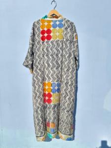 Kimono de seda hecho a mano indio de estilo Vintage para mujer, ropa informal para salón de playa, suministro ODM, ropa musulmana tradicional - Product Image 5