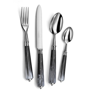 Grossiste indien Approvisionnement direct à prix raisonnable Ensemble de couverts élégants en acier inoxydable moderne poli à l'or avec manche en résine - Product Image 2