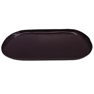 High Quality Handmade Iron Metal Oval <b>Tray</b> <b>Black</b> Dish Plate Table Top Server Ware for <b>Serving</b> Food Dinnerware - Product Image 1