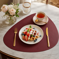 Set de table réutilisable en cuir PU classique personnalisé, imperméable, carré, pour salle à manger, restaurant, hôtel, décoration de la maison