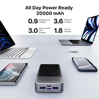 Baterías Externas NOBIS de 65W, Almacenes en EE. UU., Batería Externa de 20000mAh con Doble USB-C/USB-A, Carga Rápida para Laptop, Teléfono, Tableta