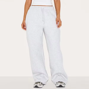 Pantalons de survêtement larges pour femmes en gros, taille haute, pantalons de détente amples, cordon de serrage, pantalons de jogging évasés avec poches pour femmes - Product Image 1