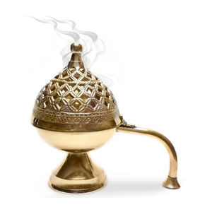 Brûleur d'encens en laiton avec coupe carrée Antique maison décorative salle à manger pièce maîtresse brûleur d'encens en laiton Style Antique - Product Image 5