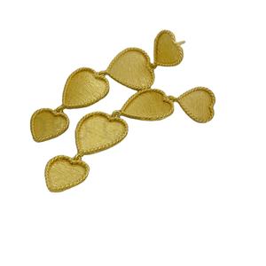 Pendientes llamativos con estilo chapados en oro para mujer, Pendientes colgantes y colgantes hechos a mano de diseñador, estilo de moda - Product Image 1