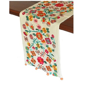 Chemin de table en coton imprimé noir pour fête de mariage, décoration personnalisée pour maison et restaurant, coton de luxe classique tissé moderne - Product Image 3