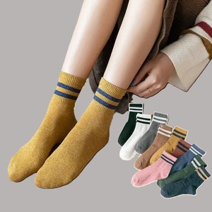 Winter Warm Custom Women Girls Solid Knitted Thermal Slipper Floor Anti Slip Fleece athletic <b>socks</b> - Product Image 3