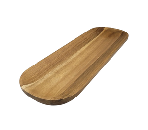 Usine 100% assiette en bois d'acacia naturel 42x14x3cm/assiettes en bois pour vaisselle maison cuisine Restaurant - Product Image 1