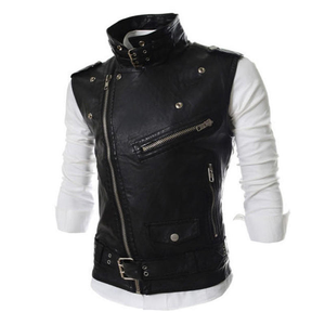 Classic <b>Leather</b> Biker Vest <b>for</b> <b>Men</b> <b>Waistcoat</b> <b>Mens</b> Casual <b>Leather</b> Vest Premium Quality <b>Waistcoat</b> - Product Image 3