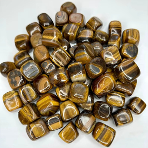 Oeil de tigre poli de qualité supérieure pierres dégringolées prix de gros cristal naturel Feng Shui pierres de guérison décoration de la maison - Product Image 1