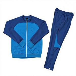 Conjuntos Deportivos de Otoño de Alta Calidad para Tallas Grandes, 100% Poliéster, Transpirables, con Bloques de Color, Chaqueta Frontal, para Entrenamiento y Gimnasio - Product Image 3