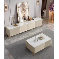 Meja Kopi Sinter Batu 33935-612 & Set Kabinet TV